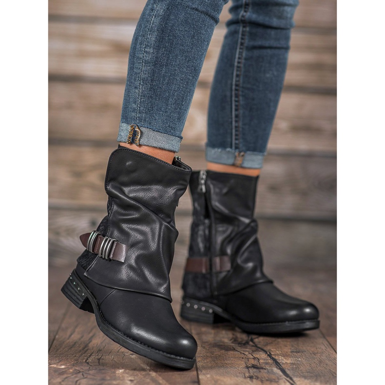Seastar Bottes de motard noir 1