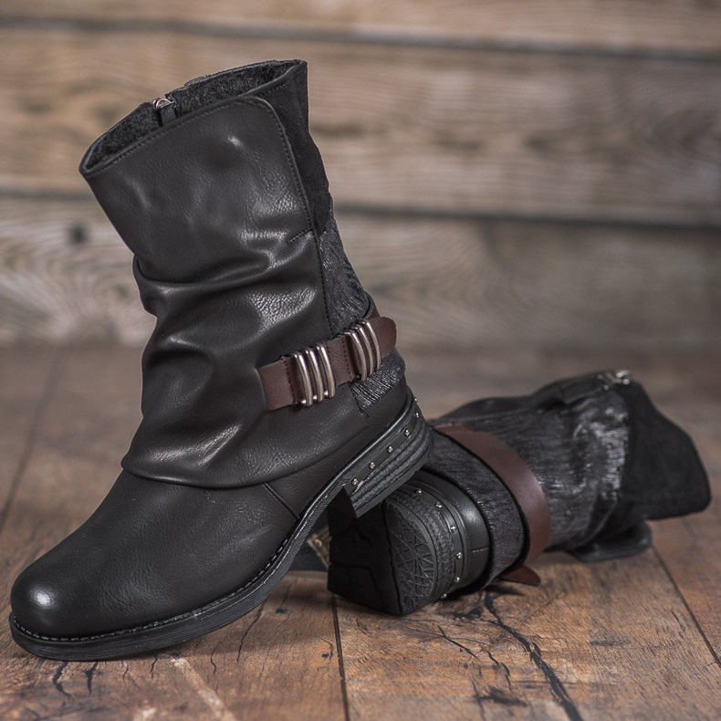 Seastar Bottes de motard noir 2