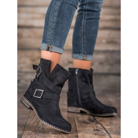 Corina Bottes en daim pour femmes le noir 2