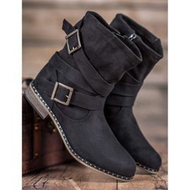 Corina Bottes en daim pour femmes noir 1