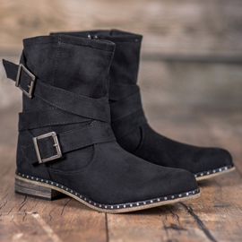 Corina Bottes en daim pour femmes le noir 4