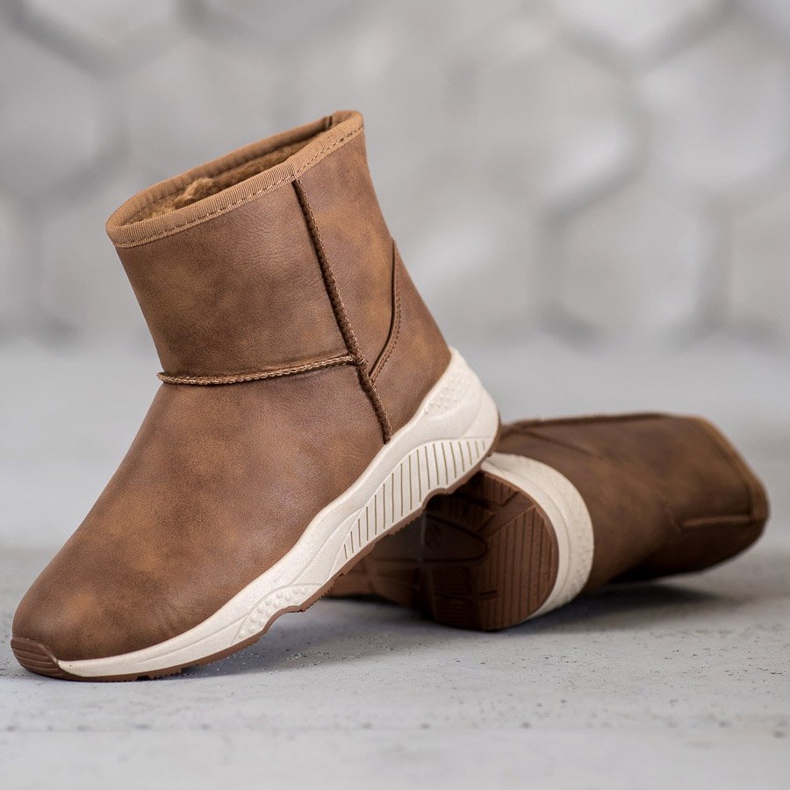 SHELOVET Bottes de neige confortables brun 1