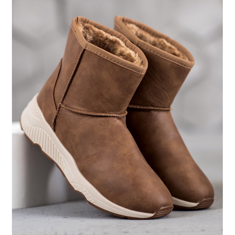 SHELOVET Bottes de neige confortables brun 2