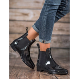 SHELOVET Galoches laquées le noir 2