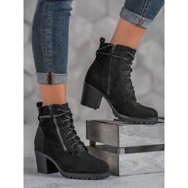 Super Me Bottes à lacets sur la plate-forme noir 2