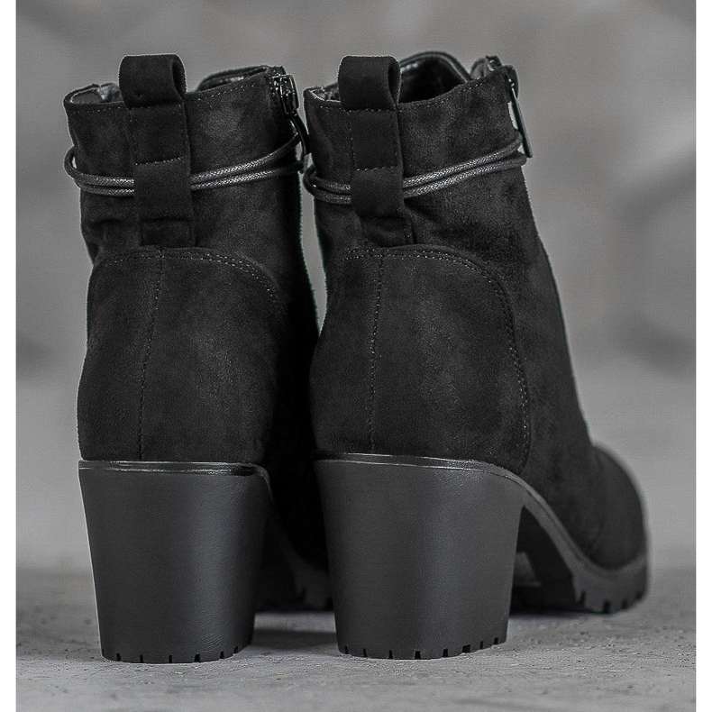 Super Me Bottes à lacets sur la plate-forme noir 1