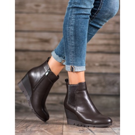 SHELOVET Bottes compensées brun 1