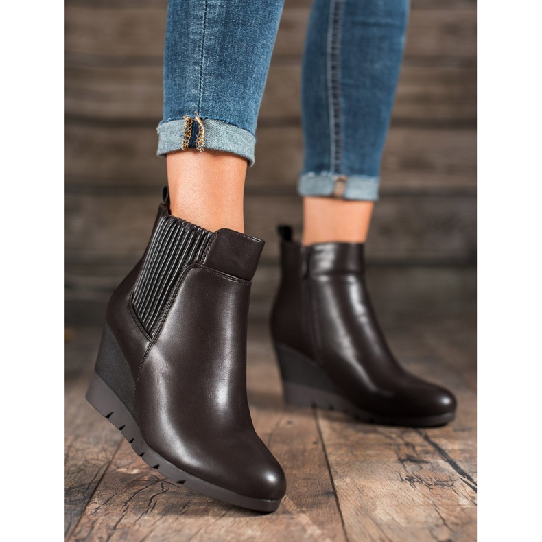 SHELOVET Bottes compensées brun 2