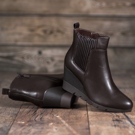 SHELOVET Bottes compensées brun 4