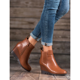 SHELOVET Bottes compensées brun 2