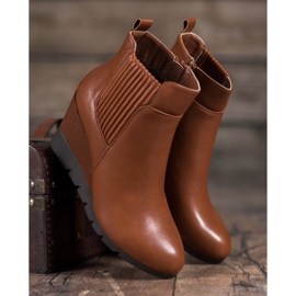 SHELOVET Bottes compensées brun 4