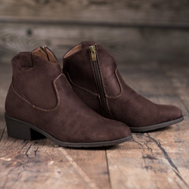 Filippo Bottes de cowboy en daim brun 4