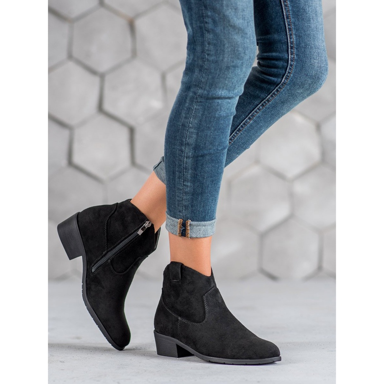 Filippo Bottes de cowboy en daim le noir 1