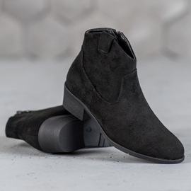 Filippo Bottes de cowboy en daim le noir 3