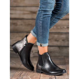 Bella Paris Bottes Classiques Avec Cubic Zirconia le noir 4