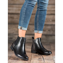 Bella Paris Bottes Classiques Avec Cubic Zirconia le noir 1