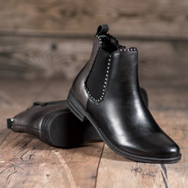 Bella Paris Bottes Classiques Avec Cubic Zirconia le noir 2