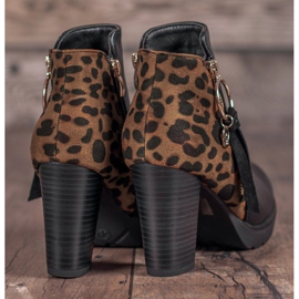 Filippo Bottes pour femmes à imprimé léopard le noir multicolore 3