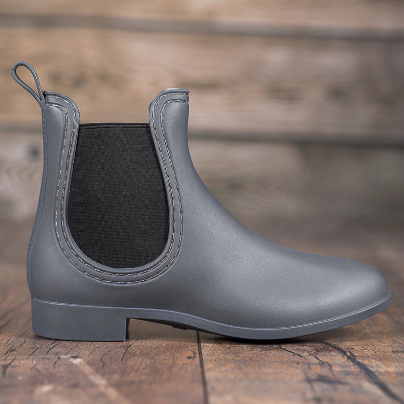 SHELOVET Bottes de pluie à enfiler gris 2