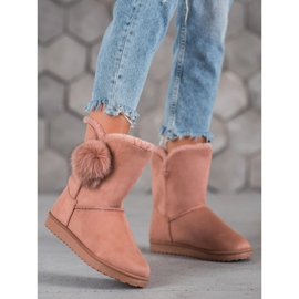 SHELOVET Mukluki Avec Pompon rose 1