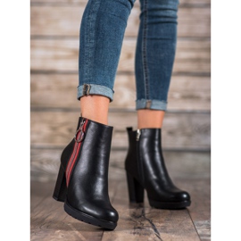 Filippo Bottes avec fermeture éclair décorative le noir 1