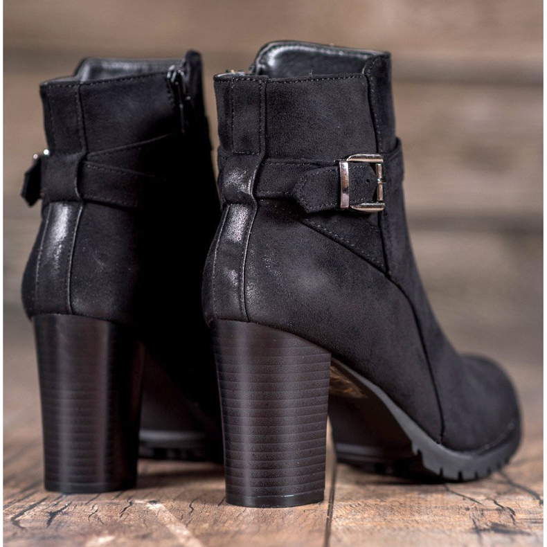 S. BARSKI Bottes élégantes sur la plate-forme noir 1