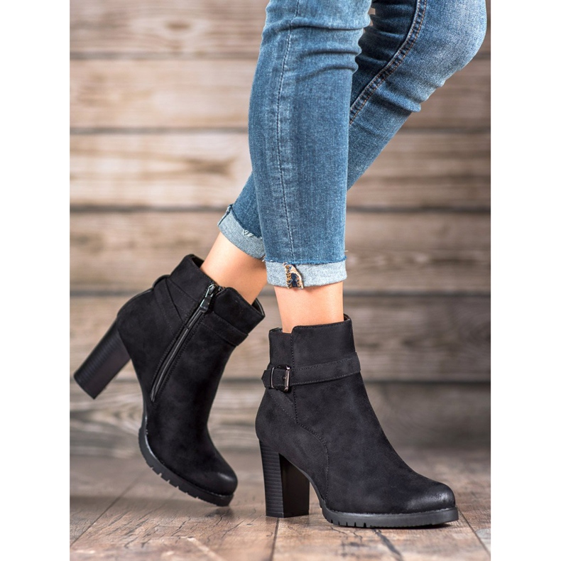 S. BARSKI Bottes élégantes sur la plate-forme noir 2