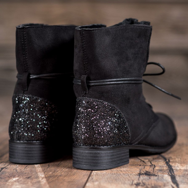 S. BARSKI Bottes à lacets noires 1