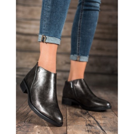 M.Daszyński Bottes à talons plats gris 4