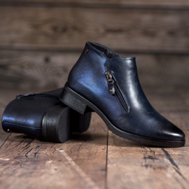 M.Daszyński Bottines basses bleu marine 1