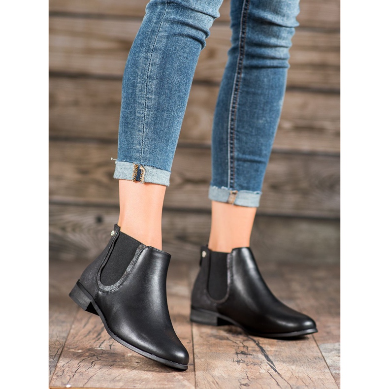 Cm Paris Bottines Chelsea classiques noires le noir 2
