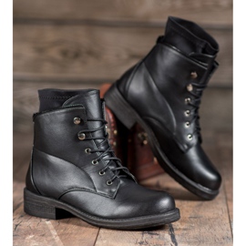 Bestelle Bottines à lacets classiques le noir 4