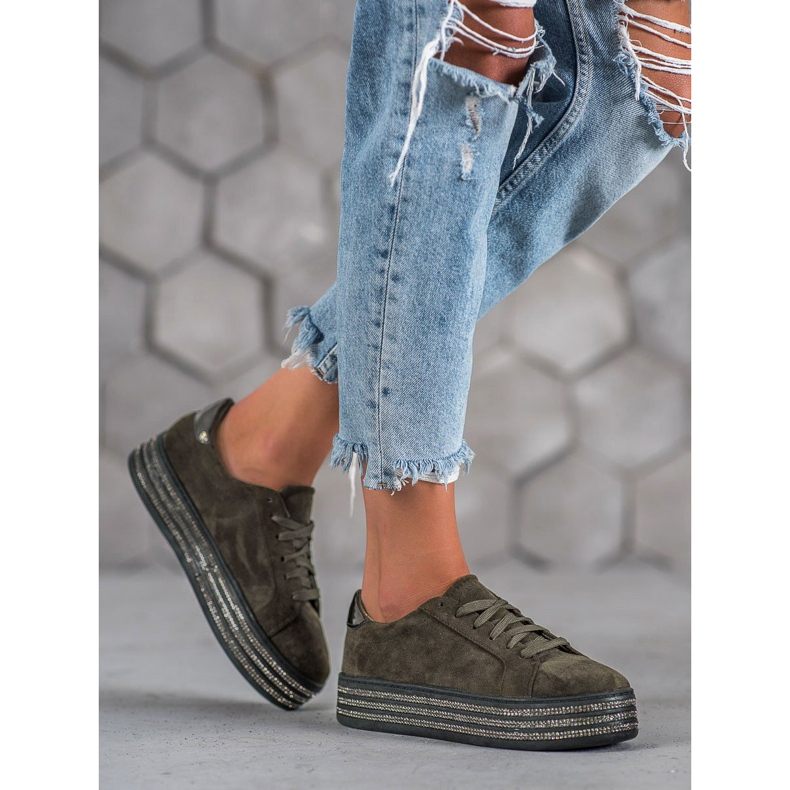 Bestelle Chaussures de sport en daim multicolore gris 1