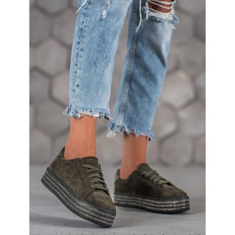 Bestelle Chaussures de sport en daim multicolore gris 2