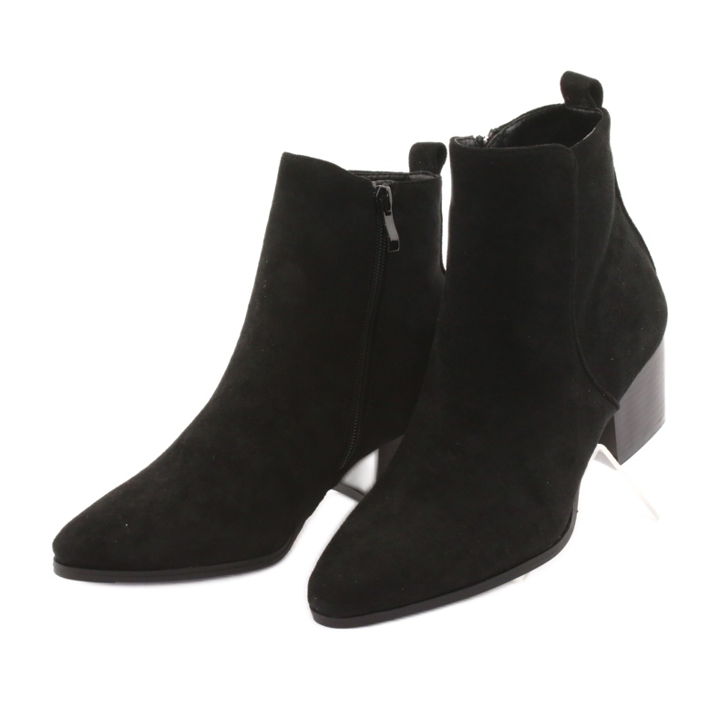 Bottines en daim noires Filippo 922 le noir 3