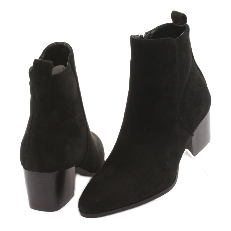 Bottines en daim noires Filippo 922 le noir 4