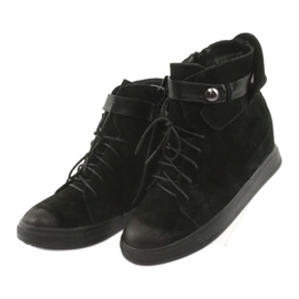 M.Daszyński Baskets noires à fermeture éclair 143 le noir 3