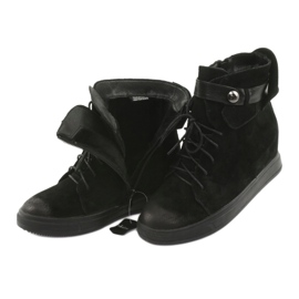 M.Daszyński Baskets noires à fermeture éclair 143 le noir 5