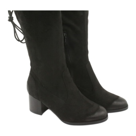 M.Daszyński Cuissardes en daim noir 1715 5