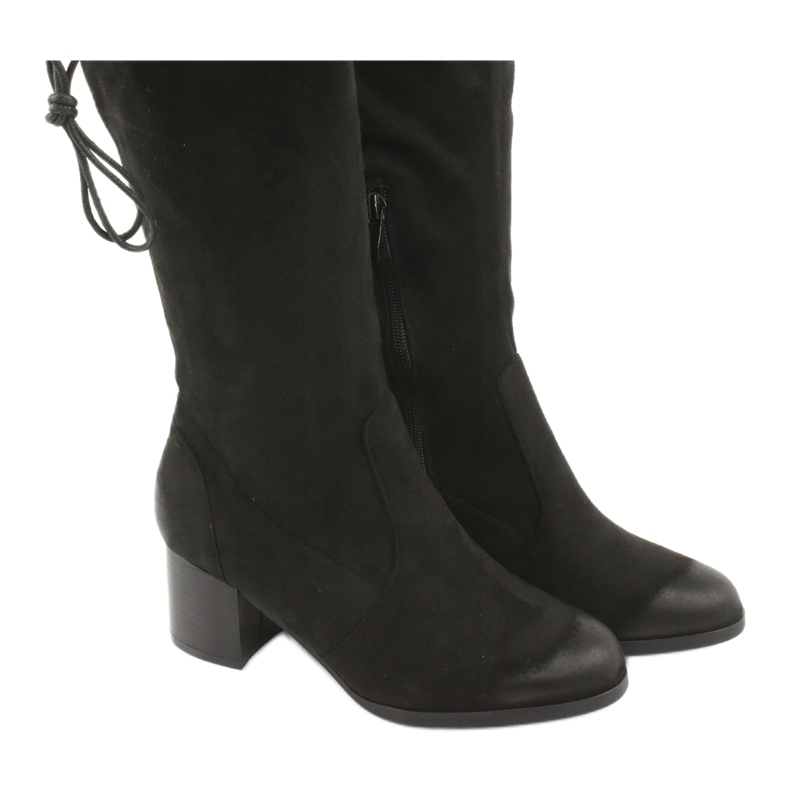 M.Daszyński Cuissardes en daim noir 1715 5