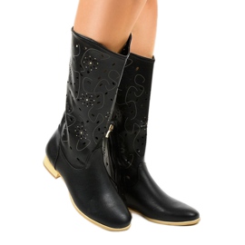 Bottes ajourées noires TLT1301 le noir 1