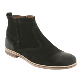 Riko Bottines Chelsea en daim avec fermeture éclair, non isolées, noires le noir 1