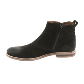Riko Bottines Chelsea en daim avec fermeture éclair, non isolées, noires 2