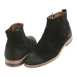 Riko Bottines Chelsea en daim avec fermeture éclair, non isolées, noires 4