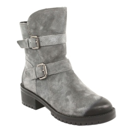 M.Daszyński Bottes en cuir suédé gris Daszyński 161 1 M.Daszyński Bottes en cuir suédé gris Daszyński 161 1