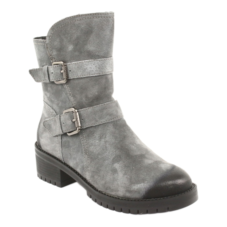 M.Daszyński Bottes en cuir suédé gris Daszyński 161 1 M.Daszyński Bottes en cuir suédé gris Daszyński 161 1