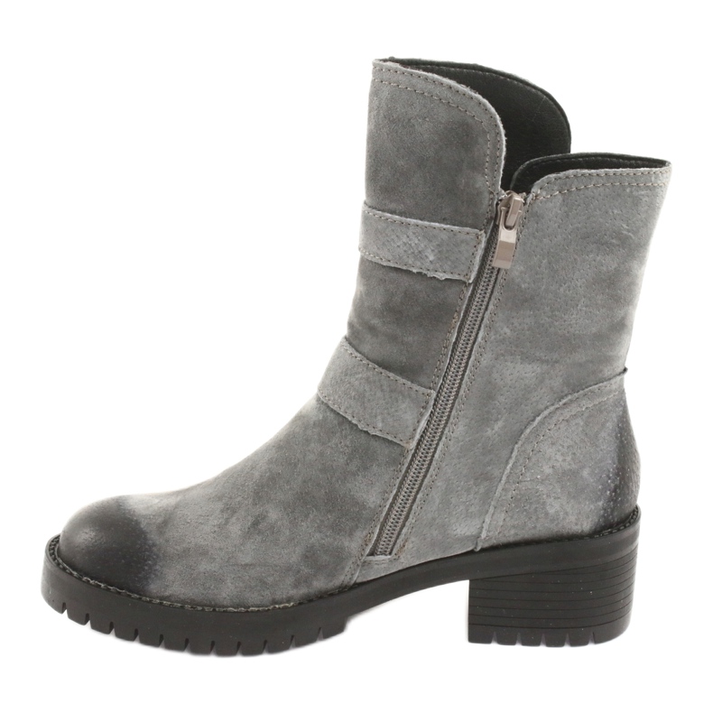 M.Daszyński Bottes en cuir suédé gris Daszyński 161 2 M.Daszyński Bottes en cuir suédé gris Daszyński 161 2