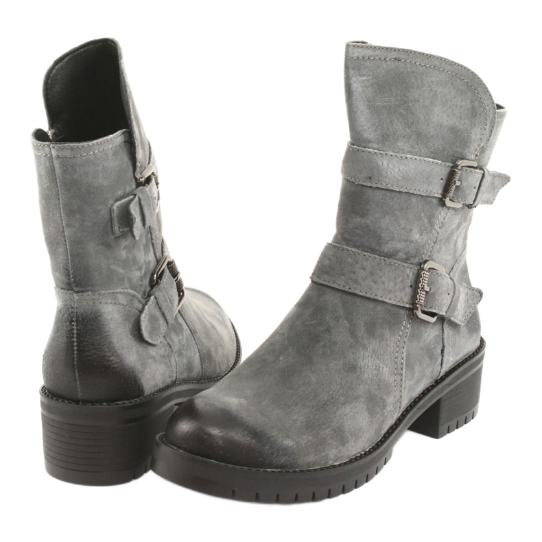 M.Daszyński Bottes en cuir suédé gris Daszyński 161 4 M.Daszyński Bottes en cuir suédé gris Daszyński 161 4