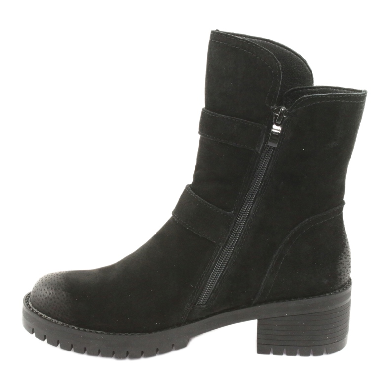 M.Daszyński Bottines en cuir suédé noir Daszyński 161 le noir 2