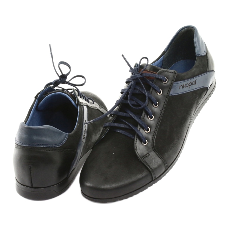 Nikopol Chaussures de sport pour hommes noir bleu marine 4